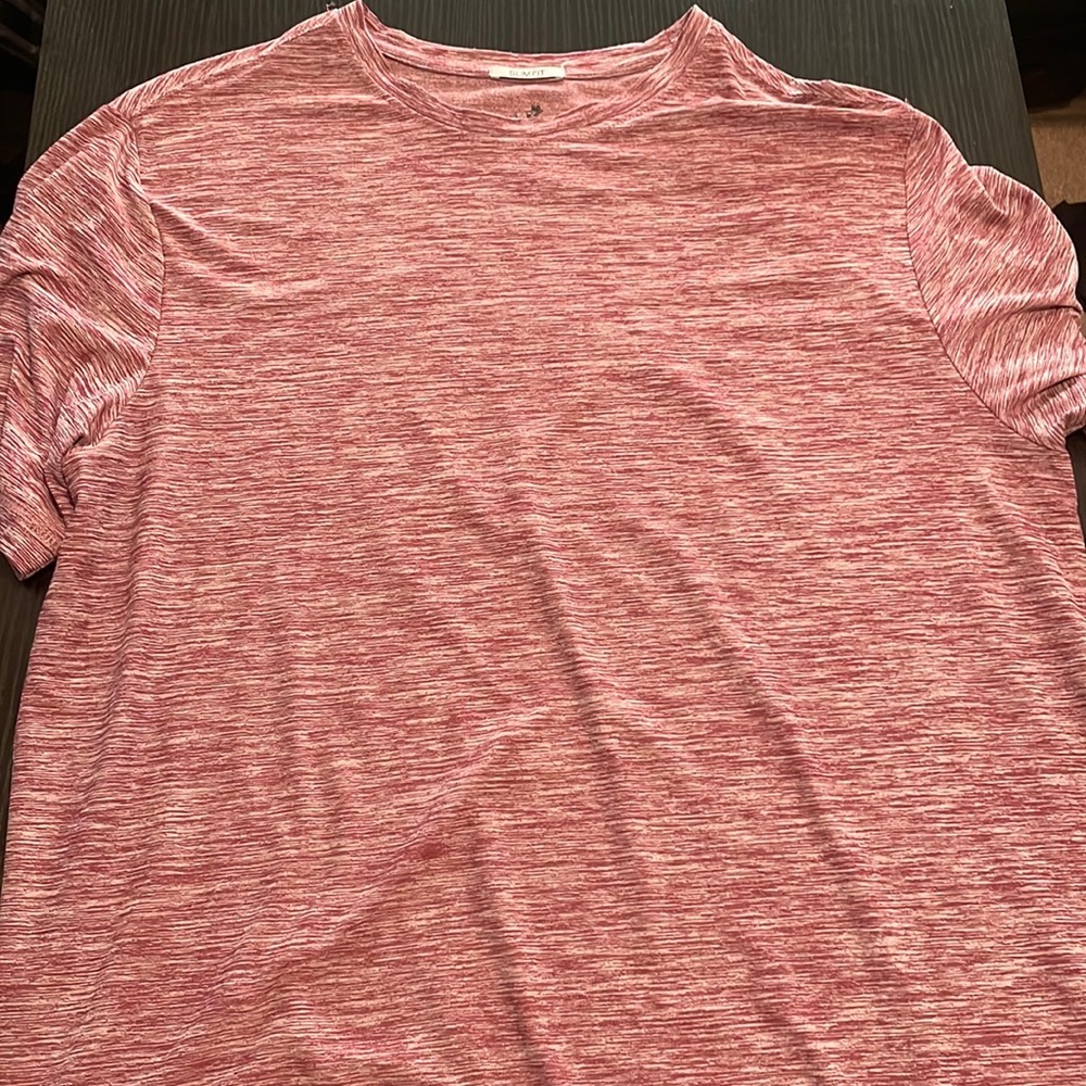 Maroon silk style T shirt